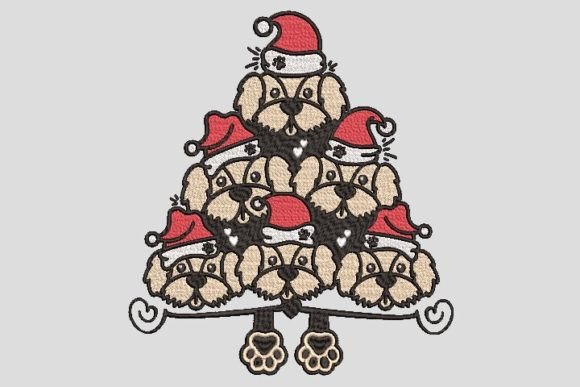 Cute Dog Noel Tree Christmas Embroidery Review