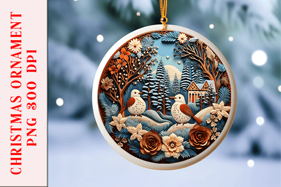 Review: Cute Embroidery Look Bird Ornament Design