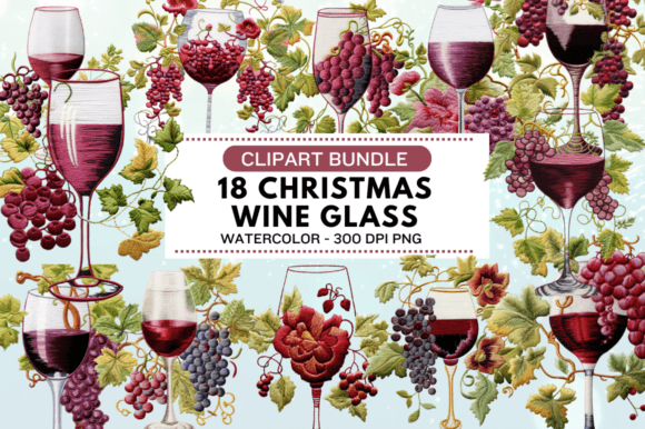 Review: Embroidery Wine Glass Clipart Bundle for Etsy Shops