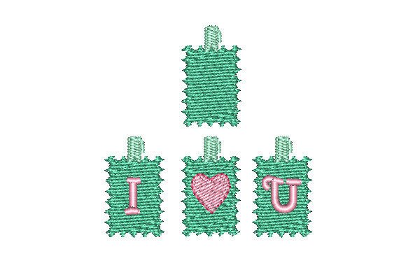 Review: I Love U Stamps with Hinges Embroidery for Craft Fairs