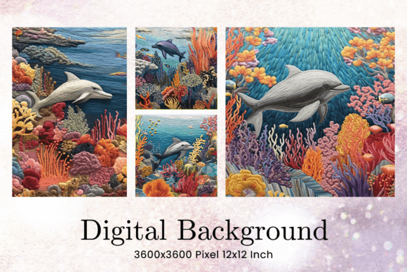 Reviewing Dolphin Embroidery Sea Ocean Background