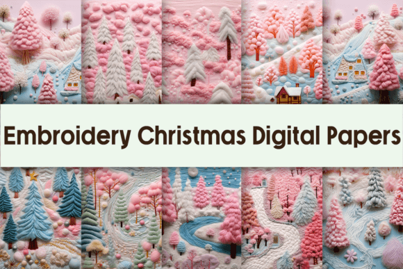 Reviewing Embroidery Christmas Digital Papers for Merch