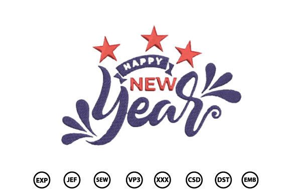 Reviewing Happy New Year Embroidery Design for Etsy Shops