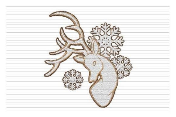 Reviewing the Deer Reindeer Christmas Head Snow Embroidery